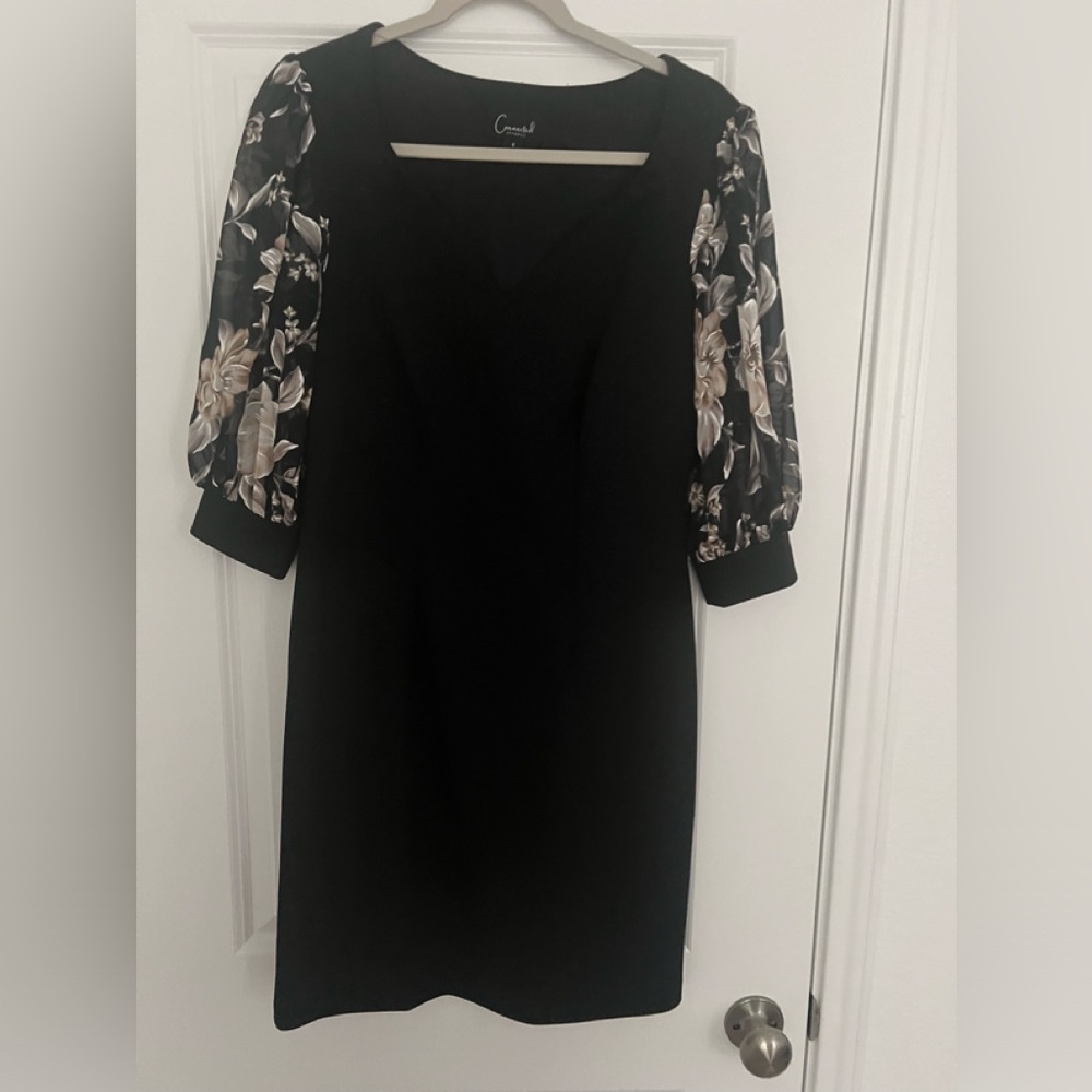Connected dress - floral sleeves - size four - classy - simple- yet elegant